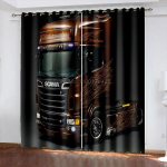 3D veoautole prinditud pimendavad kardinad autoprintimise aknakardin elutoa jaoks magamistoa kardinad 183x214cm kohandatud W50xH130(CM)x2PCS-Grommet Top