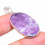 Natural Lepidolite Stone Gemstone 925 Sterling Silver Gift Pendant 1.77 b0o03