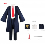 Mashle: Magic and Muscles Mashle Cosplay Kost&uuml;&uuml;mid Kost&uuml;&uuml;mid Lemon Irvine Lance Anime Sinine R&uuml;&uuml; Koolivormid Kapuuts Mantel S&auml;rk Lips &Uuml;likond naistele / meestele 3xl