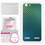 apgo Protective Skin Sticker for the back compatible with Lenovo K5, Wrap Film, Foil, Vinyl - Pattern Carbon Chameleon CAKA1