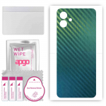 apgo Protective Skin Sticker for the back compatible with Samsung Galaxy F04, Wrap Film, Foil, Vinyl - Pattern Carbon Chameleon CAKA1
