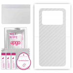 apgo Protective Skin Sticker for the back compatible with Xiaomi Poco M4 5G, Wrap Film, Foil, Vinyl - Pattern Transparent Carbon