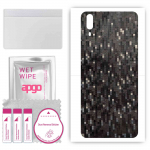apgo Protective Skin Sticker for the back compatible with vivo V11 (V11 Pro), Wrap Film, Foil, Vinyl - Pattern Carbon Black Pixel
