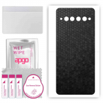 apgo Protective Skin Sticker for the back compatible with TCL Plex, Wrap Film, Foil, Vinyl - Pattern Black Honeycomb