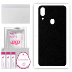 apgo Protective Skin Sticker for the back compatible with Umidigi One, Wrap Film, Foil, Vinyl - Pattern Matte Black