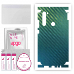 apgo Protective Skin Sticker for the back+sides compatible with Xiaomi Redmi Note 8T, Full Wrap Film, Foil, Vinyl - Pattern Carbon Chameleon CAKA1