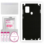apgo Protective Skin Sticker for the back+sides compatible with Samsung Galaxy M31, Full Wrap Film, Foil, Vinyl - Pattern Matrix