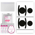 apgo Protective Skin Sticker for the back+sides compatible with Apple AirTag, Full Wrap Film, Foil, Vinyl - Pattern Matrix