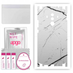 apgo Protective Skin Sticker for the back+sides compatible with Huawei Mate 10 Pro, Full Wrap Film, Foil, Vinyl - Pattern White Marble