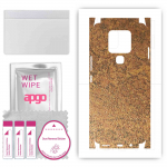 apgo Protective Skin Sticker for the back+sides compatible with Tecno Camon 16, Full Wrap Film, Foil, Vinyl - Pattern Rusty Copper