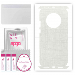 apgo Protective Skin Sticker for the back+sides compatible with Huawei Mate 40 Pro, Full Wrap Film, Foil, Vinyl - Pattern White Fabric