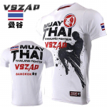 Muay Thai Kick Boxing 3D-tr&uuml;kiga T-s&auml;rk Mehed Naised Unisex L&uuml;hikeste varrukatega O-kaelusega &Uuml;mmarguse kaelusega MMA Segu V&otilde;itluskunst Treening Fitness Trenn J&otilde;usaal XS