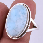 Natural Republic Larimar v&auml;&auml;riskivi k&auml;sitsi valmistatud 925 sterlingh&otilde;be s&otilde;rmus S.9 t6r47