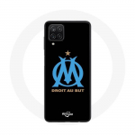 Coque Samsung Galaxy A12 Logo Olympique de Marseille Fond Noir