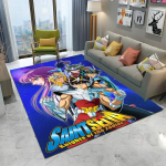 Retro Saint Seiya Anime multifilmi vaibavaip kodu elutuppa magamistoa diivani uksemati sisekujundus, laste m&auml;nguala vaip libisemiskindel p&otilde;randamatt 40x60cm