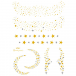 Christmas Halloween Face Gold foil Gold Foil Sticker Stickers kuld