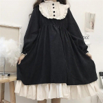 Jaapani lolita stiilis naiste kleidid kevad s&uuml;gis k&otilde;rge v&ouml;&ouml;koht salendav volangidega magus kleit Kawaii riided One Size