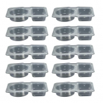 10 tk maitseainekonteinerid Kahe kambriga maitsestamiskarp kaanega 3 untsi l&auml;bipaistvast plastikust portsjonitopsid Virnastatavad ruumis&auml;&auml;stlikud suupistete korraldajad 10 pcs