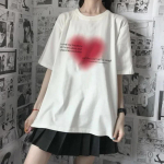 Armas naiste T-s&auml;rk Harajuku Sweetheart tr&uuml;kiga puuvillane anime kirjadega topp suvine l&uuml;hikeste varrukatega puuvillane T-s&auml;rk naistele S