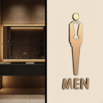 Vannitoa silt, WC-ukse sisekujundus, iseseisev, kaasaegne tualettruumi kaunistamise tahvel Man M