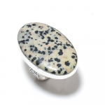 Dalmation Jasper Gemstone Handmade 925 Sterling Silver Jewelry Ring Size 9 w5w50