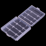 10X plast&uuml;mbrise hoidiku hoiukarbi kate laetavate Aa Aaa patareide jaoks 60x60x15mm