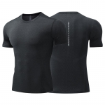 J&otilde;usaal Meeste kompressioon-T-s&auml;rk Kulturismi l&uuml;hikeste varrukatega fitness-topsid Tee-maratoni kergej&otilde;ustikukost&uuml;&uuml;m Quick Dry Running dressipluus XS hall v&auml;rv