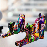 Kassi kuju Figuriin Loomakunst Kingitused Kaunistus Skulptuur Kohvilaua jaoks Kodu Style C