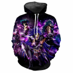 Saint Seiya klassikaline 3D Harajuku prinditud koomiksifilm Anime Lahe mood avangardi meeste naiste pehme ja mugav trendikas kapuutsiga top M