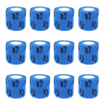 12 rullikut lemmikloomarihmad k&uuml;&uuml;niste mustriga isekleepuvad sidemega m&auml;hised hingavad elastsed lemmikloomam&auml;hised koertele kassidele k&uuml;&uuml;nised pahkluu nikastused turse 5cm kollane