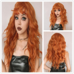 ALAN EATON Long Straight Ombre must punane pruun s&uuml;nteetilised parukad naistele kuumakindlast kiust loomuliku v&auml;limusega parukas tukkidega