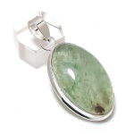 Natural Green Apatite Gemstone 925 Sterling Silver Jewelry Pendant 2.17 e4n96
