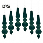 6 tk. Flokeeritud j&otilde;ulupall, ebakorrap&auml;rase kujuga purunemiskindel j&otilde;ulupall, kerged pidulikud rippuvad kaunistused j&otilde;ulupuu kodukaunistamiseks hall