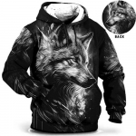 Vintage kapuutsid meestele Hundilooma mustriga 3D Prindiga Eagle Leopard Topid S&uuml;gistalvised vabaaja pikkade varrukatega &uuml;lisuure tiigerkapuutsiga 5XL
