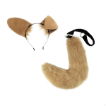 Loomak&otilde;rvade ja saba komplekt Cosplay kleit Juuksev&otilde;ru laval esinemiseks Halloween beige