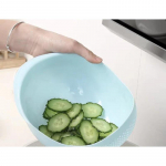 1 tk silikoonkurn k&auml;epidemega &ndash; mitmeotstarbeline &auml;ravoolukorv riisi, puuviljade ja k&ouml;&ouml;giviljade pesemiseks, ideaalne k&ouml;&ouml;gikoristus sinine