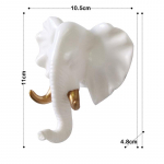 1 tk v&otilde;tmete riidepuu Creative American riputuskonksu seinahoidik Tugev &otilde;mblusteta kleepkonks Dekoratiivne konks loomakonksud White Gold/Elephant