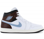 Jordan 1 Mid SE - Herren Sneakers Basketball Schuhe Leder Wei&szlig; FQ7831-142 ORIGINAL EU 42.5 US 9 valge