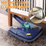 360 &deg; p&ouml;&ouml;rlev kolmnurkne mopp, sisset&otilde;mmatav ja reguleeritav majapidamisp&otilde;randapuhastusmopp, aknap&otilde;randa pigistamise mop, majapidamises p&ouml;&ouml;rlev puhastust&ouml;&ouml;riist Triangle mop (1 cloth) valge