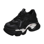 Naiste platvormiga vabaaja hingavad v&otilde;rgust kingad 2024 uued suvised tursked tossud 8,5 cm kiilud peidetud kontsad &otilde;&otilde;nsad vabaajajalatsid naine 34 must