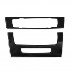 2tk/komplekt auto CD kliimaseadme juhtpaneeli kaane kleebis trimmi s&uuml;sinikkiust BMW 3 E90 E92 jaoks 2005-2012 Bright Black with Hole