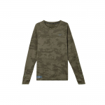 Nike Mustrilise Tr&uuml;kiga &Uuml;mmarguse Kaelusega Pikkade Varrukatega T-s&auml;rk Meeste pealisr&otilde;ivad Oliiviroheline FB8539-222 XL