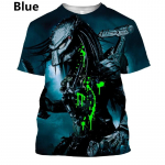 Uus suvine Predator 3D-printimine T-s&auml;rk vabaaja naljakas meeste naiste l&uuml;hikeste varrukatega &uuml;lisuured riided topsid hingavad ja lahedad L