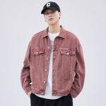 Ameerika Retro Dopamiini Roosa Denim Jakk Meeste Trendikas Aso Agent Vabaaja Jakk L gray