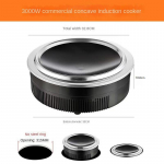 220V Kaubanduslikud induktsioonpliidid Suure v&otilde;imsusega &uuml;mmargune sisseehitatud pliit Juhtimine Malmpott Hautamine N&otilde;gus t&uuml;&uuml;pi induktsioonpliit