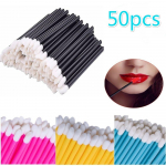 50 tk Soft Stick Beauty huulepulga aplikaator huulehari &uuml;hekordselt kasutatav nurga all sinine
