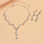 Mood Crystal Kaelakee Rhinestonest ripatsk&otilde;rvar&otilde;ngad k&auml;ev&otilde;ru kolmeosalised ehted tarvikud pulmak&otilde;rvar&otilde;ngad k&auml;ev&otilde;ru ehted.