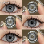EYESHARE 1pair Blue Colored Contact Lenses Beauty Pupils Blue Eyes Makeup Korean Blue Lense Brown Lense Yearly Use