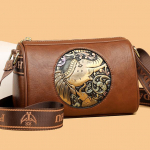 Naiste Crossbody kott Suure mahutavusega padjakott pendelr&auml;ndele Retro etnilises stiilis elevant naiste &otilde;lakott 25x13x20cm must