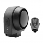 Juhtmeta rattaalarm vargusvastane sissemurdmisvastane alarm 115 dB valju vibratsiooniga aktiveeritav jalgratta h&auml;irekell koos kaugsarvega USB laetav must